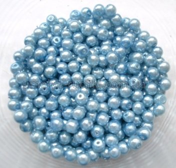 Перлини керамічні 3мм світло-блакитний (код БК-03-09) близько 40шт/уп БК-03-09 фото