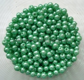 Перлини керамічні 3мм зелені (код БК-03-04) близько 40шт/уп БК-03-04 фото