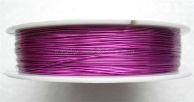 Дріт для бісероплетіння яскраво-рожевий, діаметр 0,37мм (50метрів) П-50-09 фото