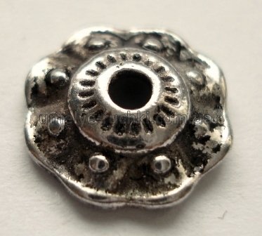 Обіймачі для намистин 10мм круглі, античне срібло, 6шт/уп CM-05-06 фото