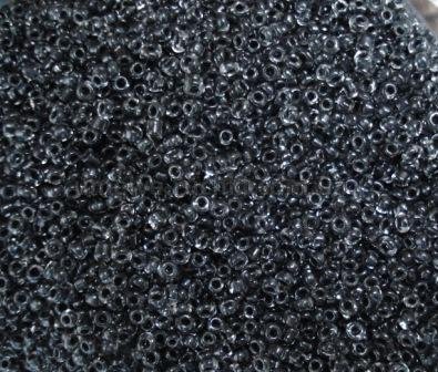 Бісер китайський дрібний прозорий з чорним внутрішнім фарбуванням 1,6-2,2мм (код 3CN02) 25г 3CN02 фото