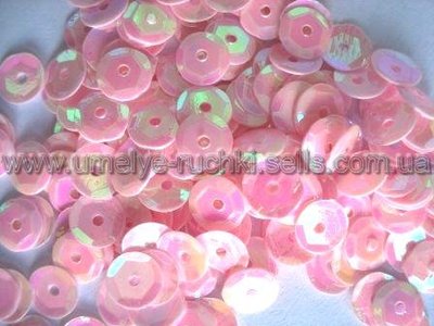 Паєтки перламутрові круглі світло-рожеві 6мм П-06-11 фото