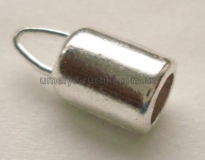 Кінцевик металевий 14х6мм світло-сріблястий, 1шт PM-15-01 фото