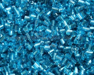 Рубка гранована яскраво-блакитна 2,5х1,6мм (код RB-04) 25г RB-04 фото