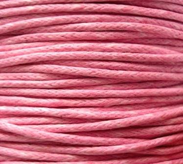 Шнур бавовняний вощений рожевий 1мм Ш-Б10-07 фото