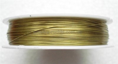 Дріт для бісероплетіння жовто-золотистий, діаметр 0,3мм (50метрів) П-50-01 фото