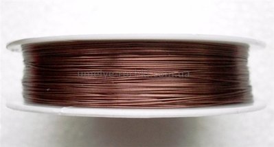 Дріт для бісероплетіння коричневий, діаметр 0,37мм (50метрів) П-50-02 фото