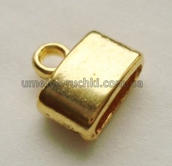 Кінцевик металевий 10х10мм золотистий, 1шт PM-15-12 фото