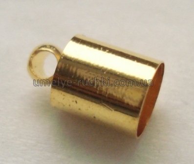 Кінцевик металевий 10х6мм золотистий, 1шт PM-14-04 фото