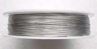 Дріт для бісероплетіння сріблястий, діаметр 0,37мм (50метрів) П-50-07 фото