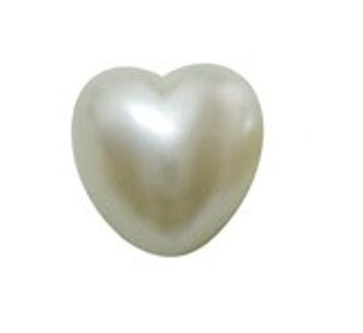 Кабошоны - полубусины акриловые, светло-кремовое сердце, 12мм, 10шт/уп K-18-05 фото