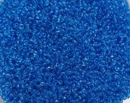Бісер китайський дрібний прозорий синій 1,6-2мм (код 3TB15) 25г 3TB15 фото