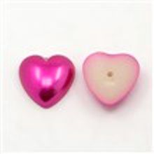 Кабошоны - полубусины акриловые, пурпурное сердце, 12мм, 10шт/уп K-18-03 фото