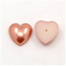 Кабошоны - полубусины акриловые, персиково-розовое сердце, 12мм, 10шт/уп K-18-02 фото