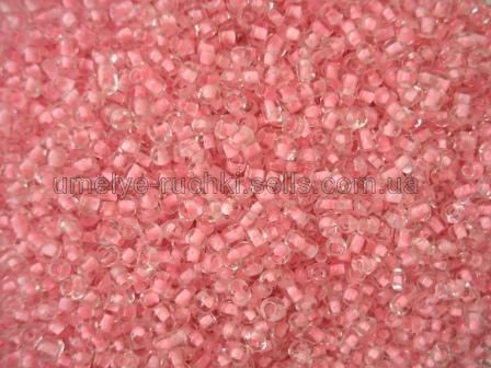 Бисер китайский мелкий светло-розовый окрашенный внутри 1,5-2мм (код 3CP35) 25г 3CP35 фото