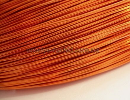 Проволока для рукоделия алюминиевая (мягкая) медно-оранжевая 1мм (в мотке 5м) П-А10-04 фото