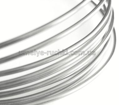 Дріт для рукоділля алюмінієвий (м'який) сріблястий 1,5мм (в мотку 3м) П-А15-01 фото