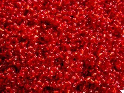 Бисер китайский мелкий с серебряным отверстием красный коралловый 1,6-2мм (код 3SR09) 25г 3SR09 фото