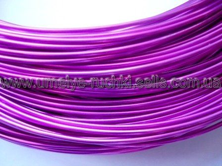 Проволока для рукоделия алюминиевая (мягкая) фиолетовая 1мм (в мотке 5м) П-А10-13 фото