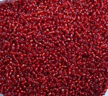 Бисер китайский мелкий с серебряным отверстием кирпично-красный 1,6-2мм (код 3SR07) 25г 3SR07 фото