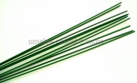 Проволока для цветов 0,5мм зелёная 40см, 15шт/уп П-КВ05 фото