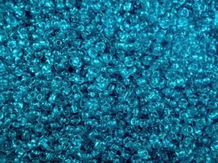 Бісер китайський дрібний прозорий темно-блакитний 1,5-2мм (код 3TB26) 25г 3TB26 фото