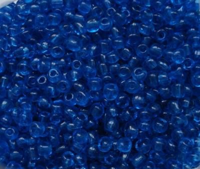 Бисер китайский крупный прозрачный синий 4мм (код 1TB07) 25г 1TB07 фото