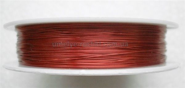 Дріт для бісероплетіння червоний, діаметр 0,3мм (50метрів) П-50-06 фото