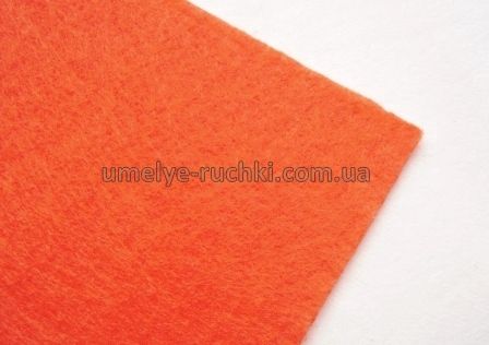 Фетр морковно-оранжевый 1мм листовой 30х20см F-01-42 фото