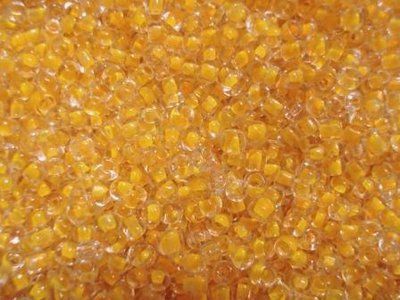 Бисер китайский мелкий прозрачный окрашеный внутри жёлтый 1,6-2мм (код 3CY15) 25г 3CY15 фото